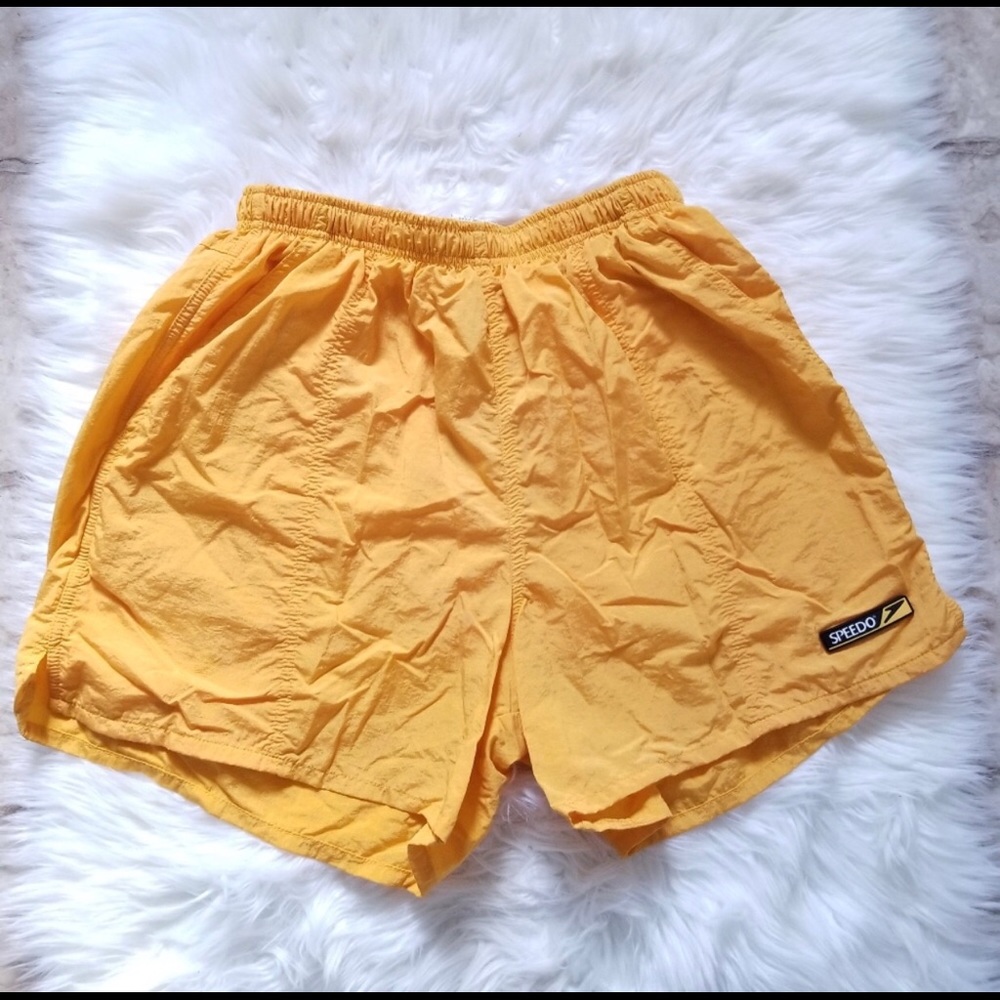 Vintage 80s Speedo Swim Shorts Trunks Large